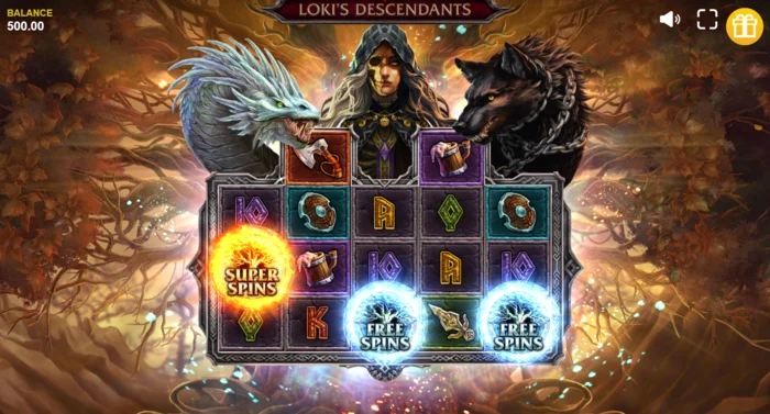 Loki's Descendants - Kích hoạt tính năng Serpent với các Wild chéo